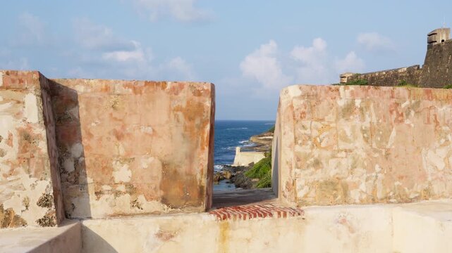 Devil's Sentry Box (La Garita del Diablo) from an wall opening at San Cristobal Castle, Old San Juan, Puerto Rico