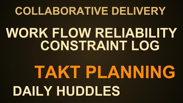 Takt Planning Word Cloud