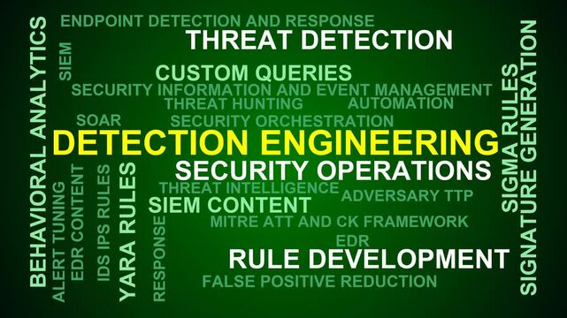 Detection Engineering Word Cloud