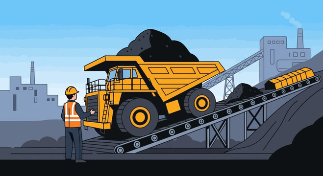Yellow construction loader bucket lifting dirt on pier.