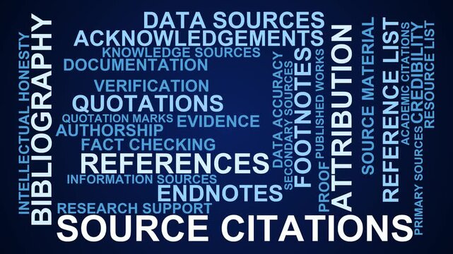 Source Citations Word Cloud
