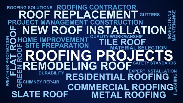 Roofing Projects Word Cloud