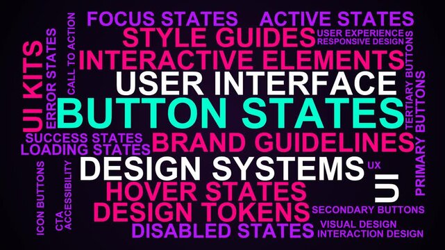 Button States Word Cloud
