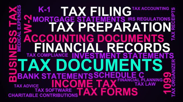 Tax Documents Word Cloud