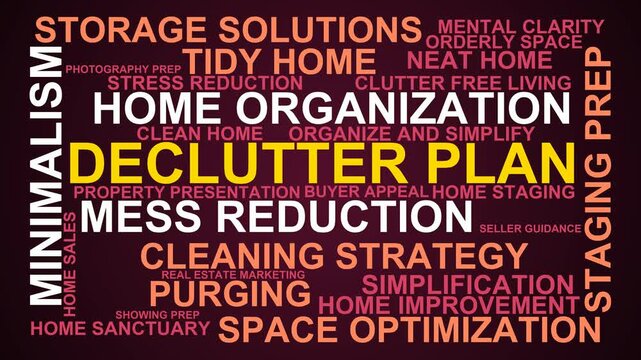 Declutter Plan Word Cloud