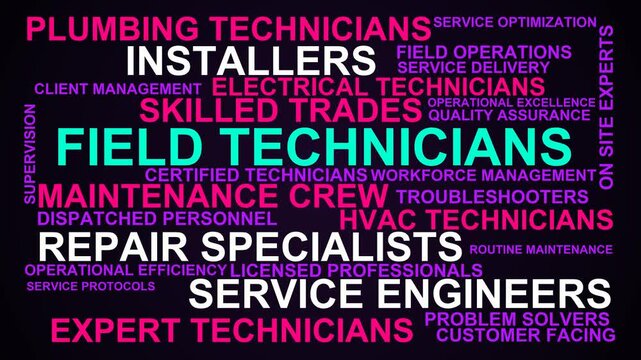 Field Technicians Word Cloud