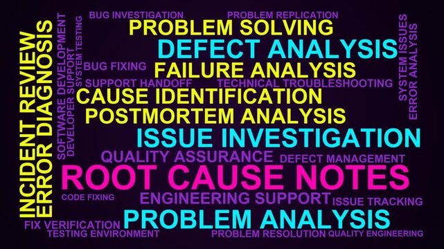 Root Cause Notes Word Cloud