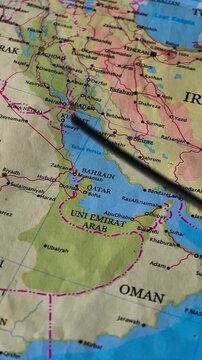 Map of the Strait of Hormuz