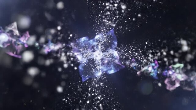 Abstract Neon Data Network Visualizations.