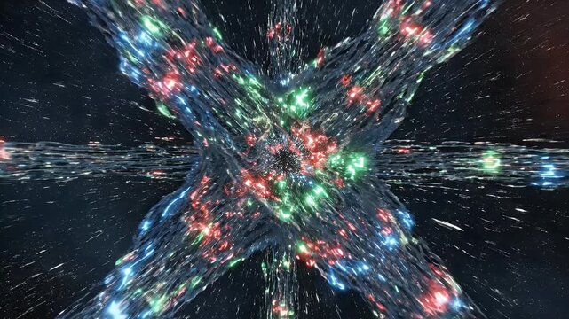 Vivid Cosmic Light Burst Sequence.