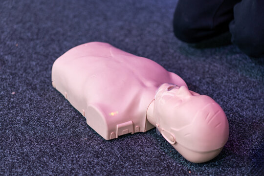 CPR Training and First Aid Practice on Medical Manikin
