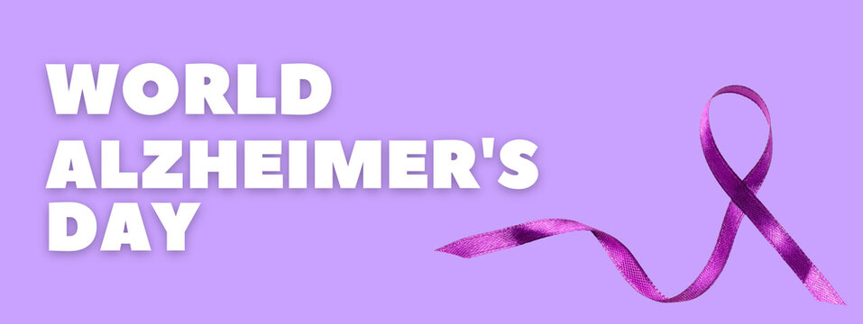 Purple ribbon symbolizes the fight against Alzheimer's disease