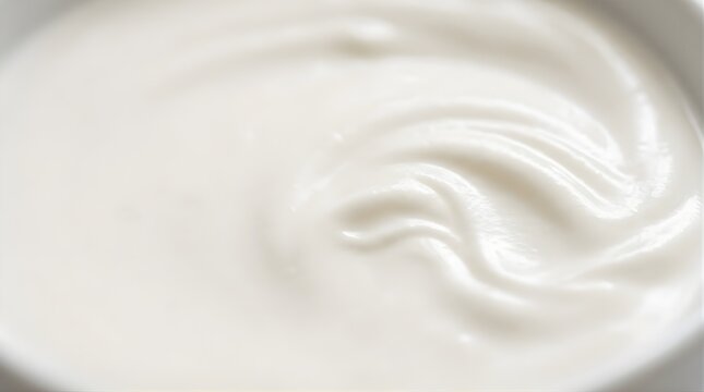 Creamy yogurt swirl in a bowl for a smooth dairy background texture