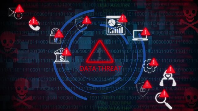 Close-up of a warning sign indicating a compromised system, highlighting cybersecurity risks in a digital world.