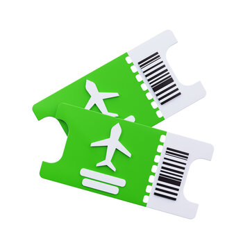3D Airline Flight Ticket Boarding