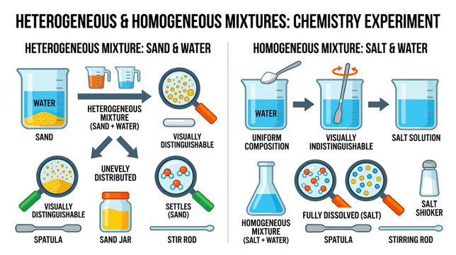 Chemistry Experiment: Heterogeneous vs Homogeneous Mixtures