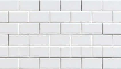 Fototapeta premium White tile laid in a brick pattern
