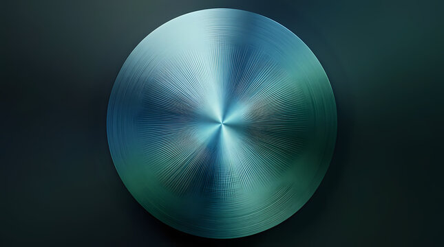 Abstract circular blue metallic texture with radial moire pattern optical effect circular abstract geometric
