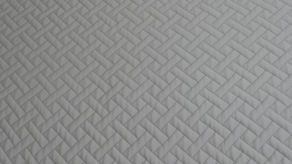 Obraz premium Light Gray Quilted Geometric Fabric Texture Background
