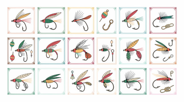 assorted fly fishing lures