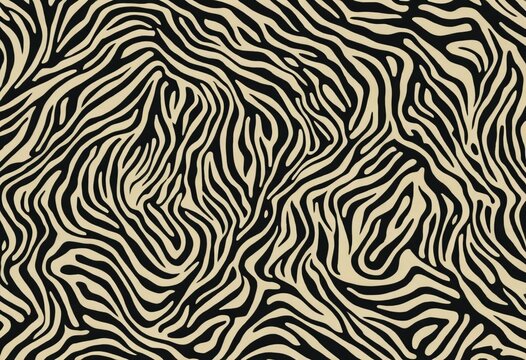 Abstract Zebra Stripe Pattern Seamless Background Texture Design