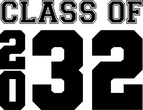 Class of 2032 Logo banner varsity letters