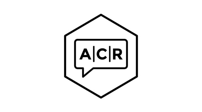 acr logo, chat box icon