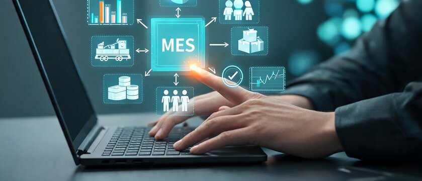 MES Manufacturing Execution System AR Interface for Industrial Control Center