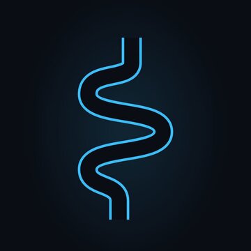 Animated Intestine icon for medical science motion graphic