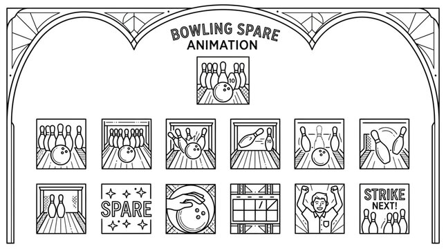 bowling spare animation frames