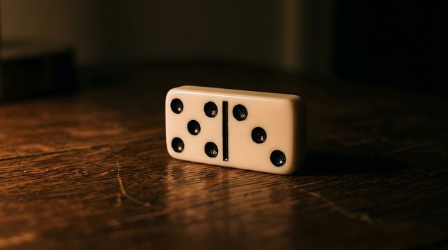 White Dice on Dark Wooden Surface