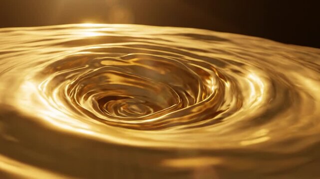liquid gold vortex swirling into abyss with lens flares, abstract texture and deep, luxurious movement