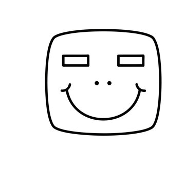 Simple smiley face mask icon