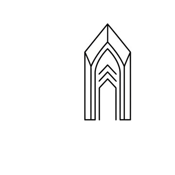 Abstract Geometric Archway Icon