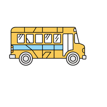 Yellow school bus illustration