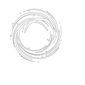 Abstract Swirling Lines and Dots