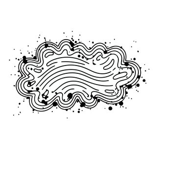 Abstract wavy lines and dots