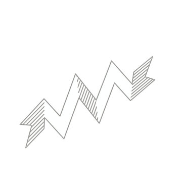 Abstract zigzag line with hatching