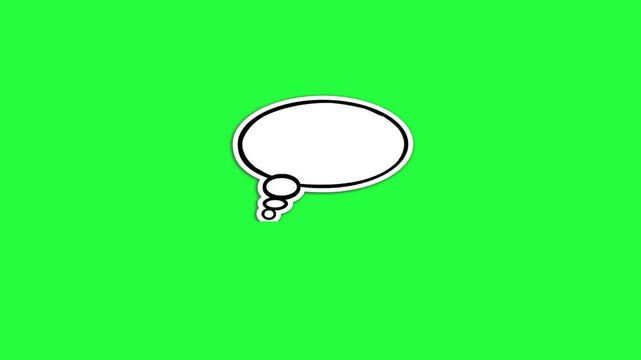 Animated comic book speech bubble with transparent background for overlaying text and dialogue in talk