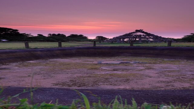 大船遺跡の朝と太平洋