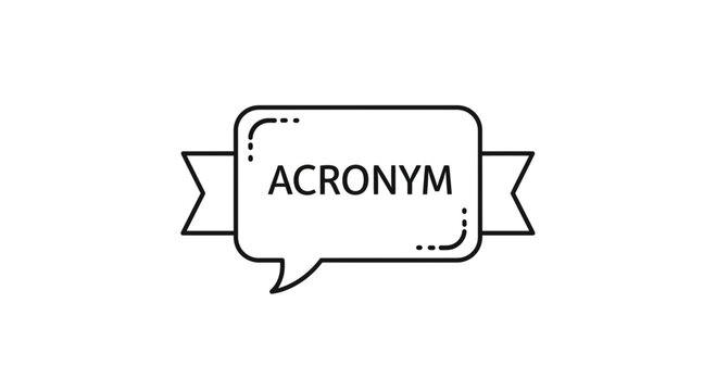 ACRONYM text on banner, business concept