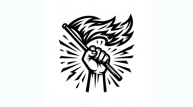 Protest and resistance icon vector illustration isolated on white background