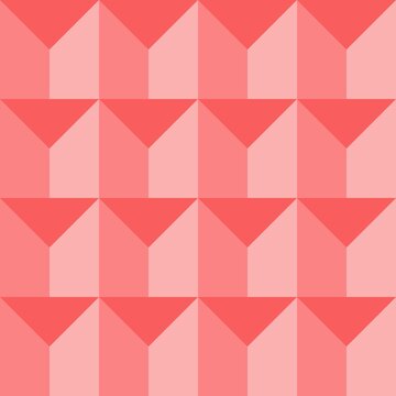 Red and Pink seamless geometric pattern with triangles, suitable for textile design, fabric, or packaging design