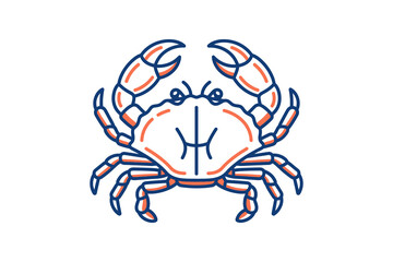 Fototapeta premium Cancer Zodiac Crab Vector Illustration