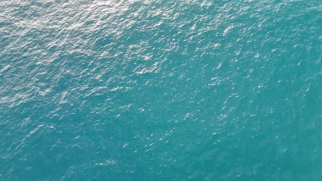 Aerial View of Turquoise Ocean Water Ripples at Surfers Paradise