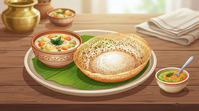 Appam, aappam, Kerala appam, Kerala palappam, South Indian appam, Kerala food, Sri Lankan appam, appachatti, appam pan, appa chatti, appam with coconut milk, appam recipe, Tamil Nadu food, breakfast.