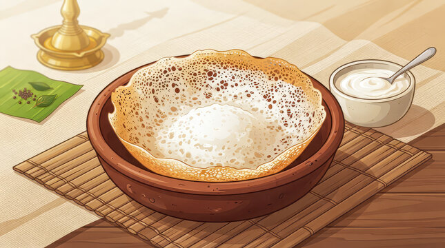 Appam, aappam, Kerala appam, Kerala palappam, South Indian appam, Kerala food, Sri Lankan appam, appachatti, appam pan, appa chatti, appam with coconut milk, appam recipe, Tamil Nadu food, breakfast.