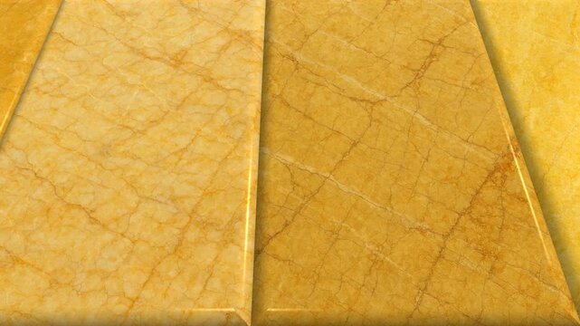 Graceful Motion Across Elegant Giallo Marble Tiles Displaying Sophisticated Natural Stone Surface for Luxury Interior Backgrounds
