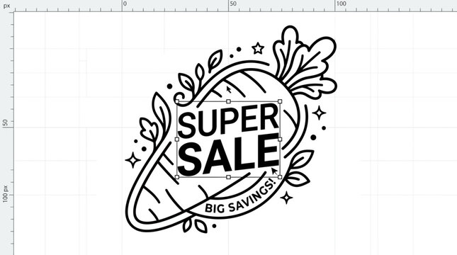 Super Sale Carrot Logo - Big Savings Fresh Produce Discount