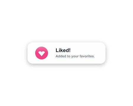 notification mockup UI design with Liquid glass style. Like Notification Toast Ui element overlay png